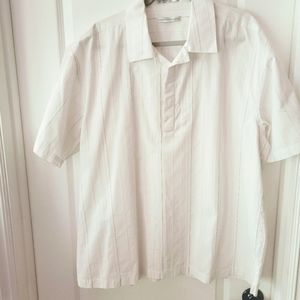 Geoffrey Beene Guaybera Style Shirt